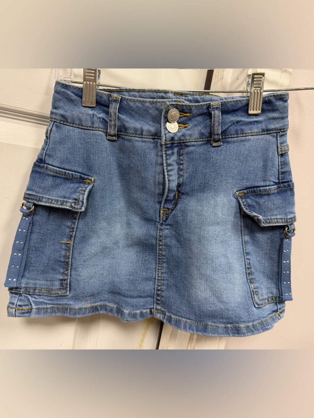 Wallflower cargo denim skort
